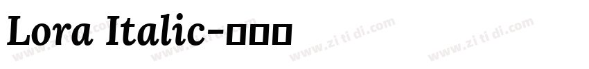 Lora Italic字体转换